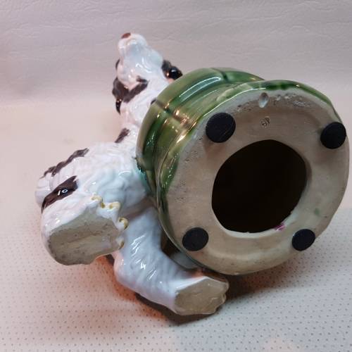Large Highly Decorative Glazed Dog on Base!!! (Perfect Condition)