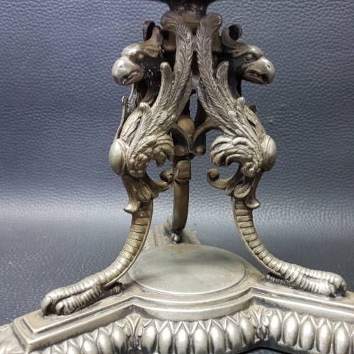 RARE!!! Highly Detailed Victorian Silver-plate Candle Stand!!!