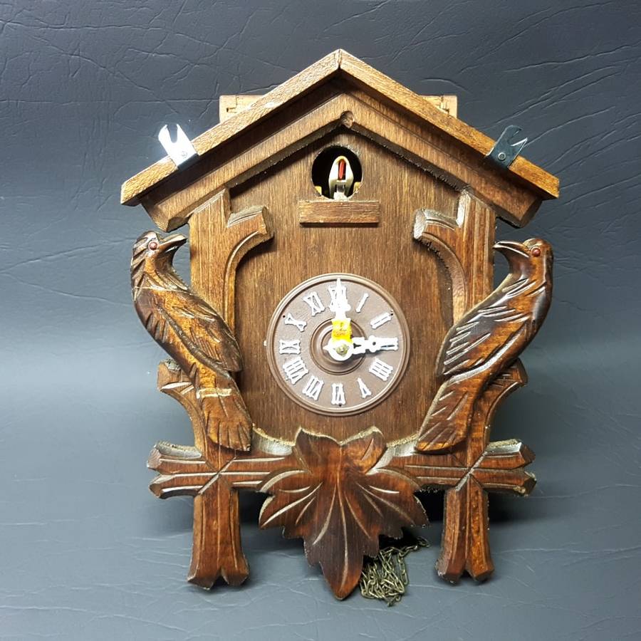 Original Wood Cuckoo Clock (Not Working, No Weights)