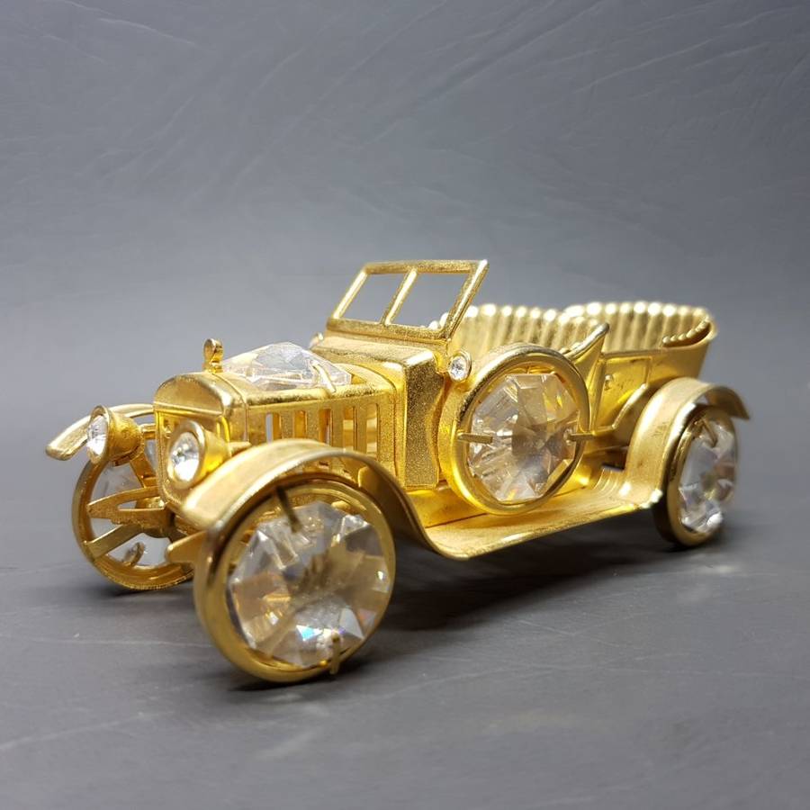 Gold Plated Vintage Car Paperweight