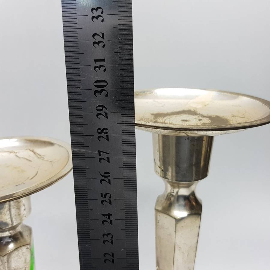 Two Large Silver-plate Candle Stands!!!