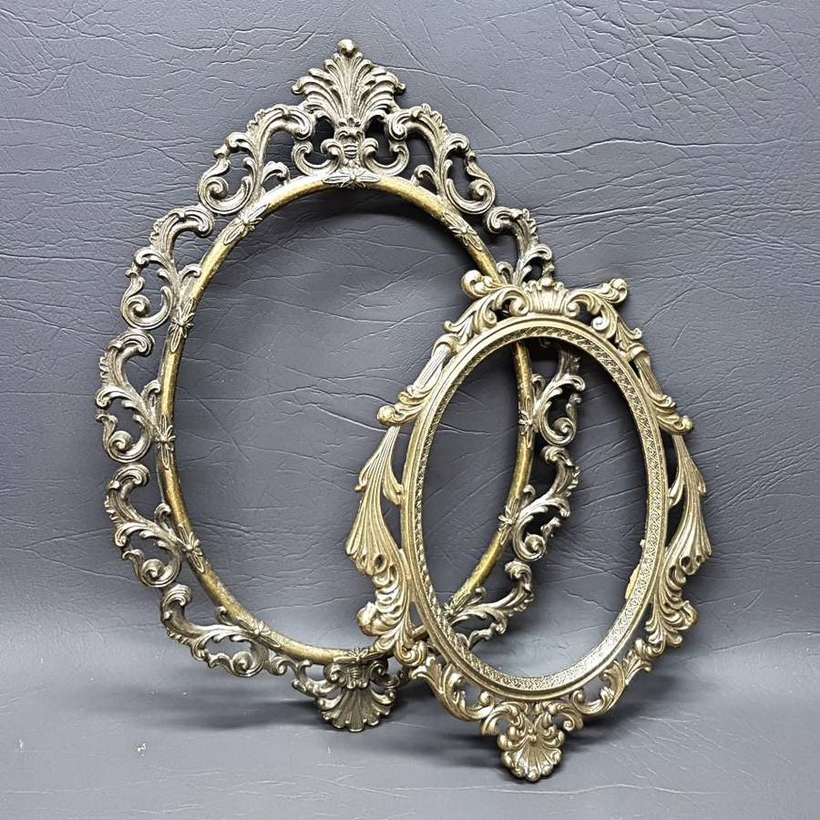 Vintage Italian Cast Brass Picture Frames (Bid for Both)