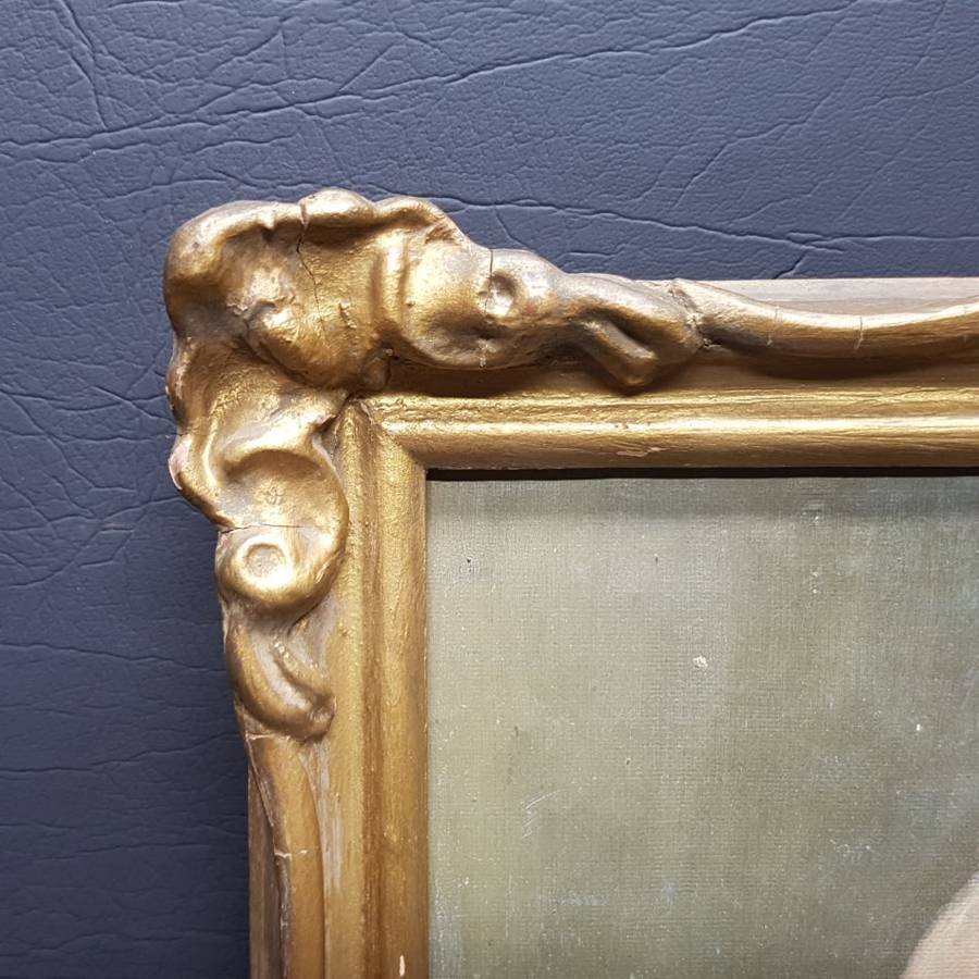 RARE!!! Antique Framed Oil On Canvas Portrait (Unsigned)