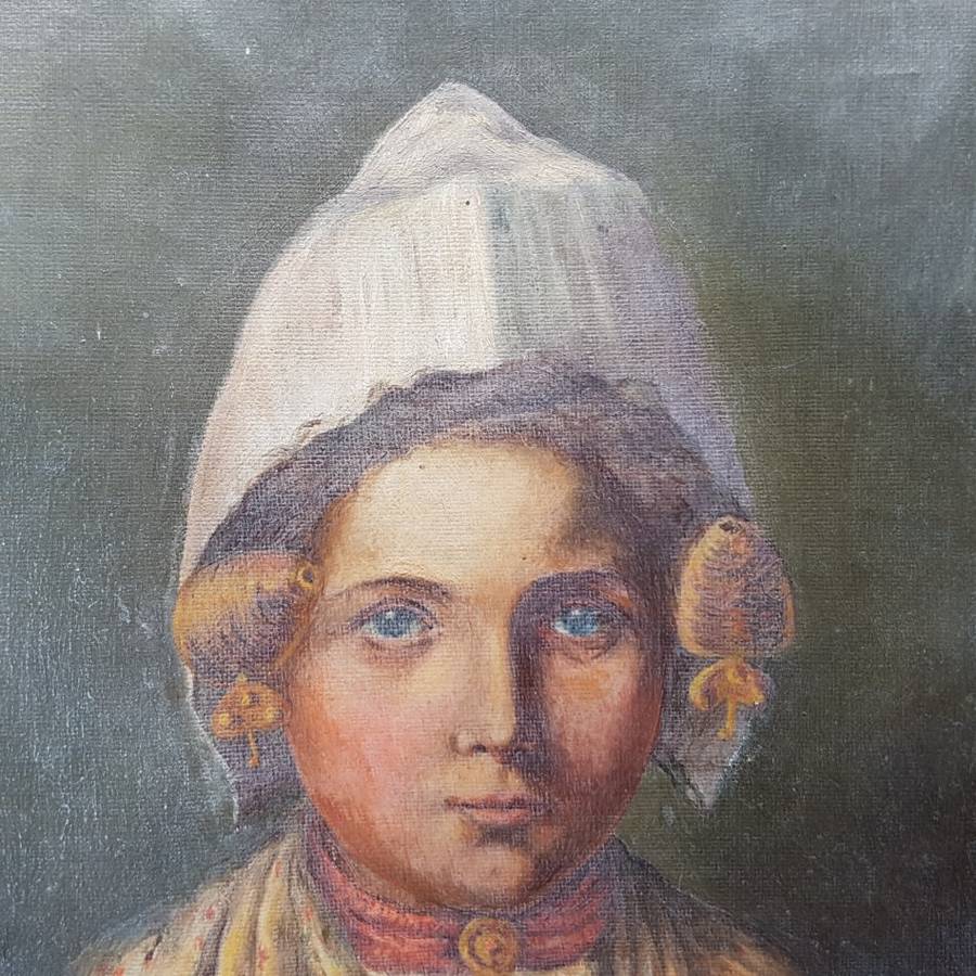 RARE!!! Antique Framed Oil On Canvas Portrait (Unsigned)