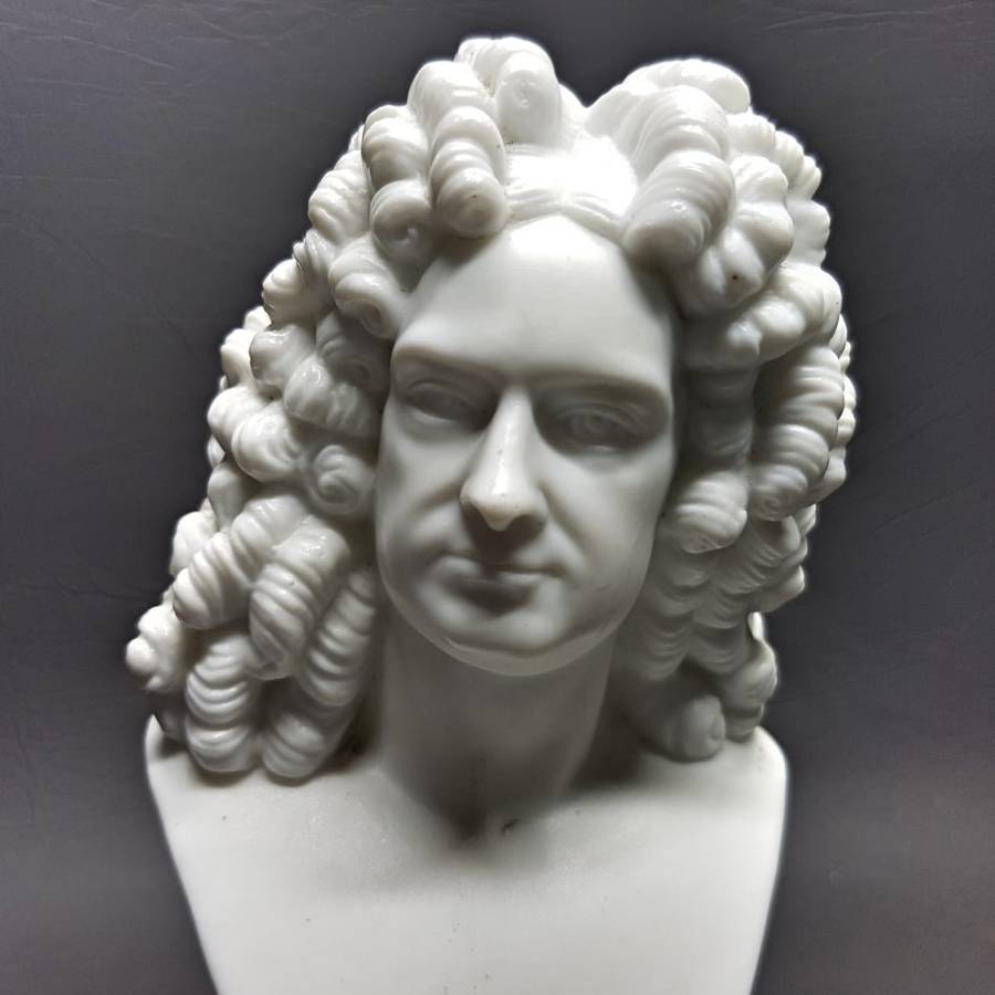 RARE!!! Highly Detailed German White Porcelain "Handel" Bust Paperweight!!! (160mm Tall )