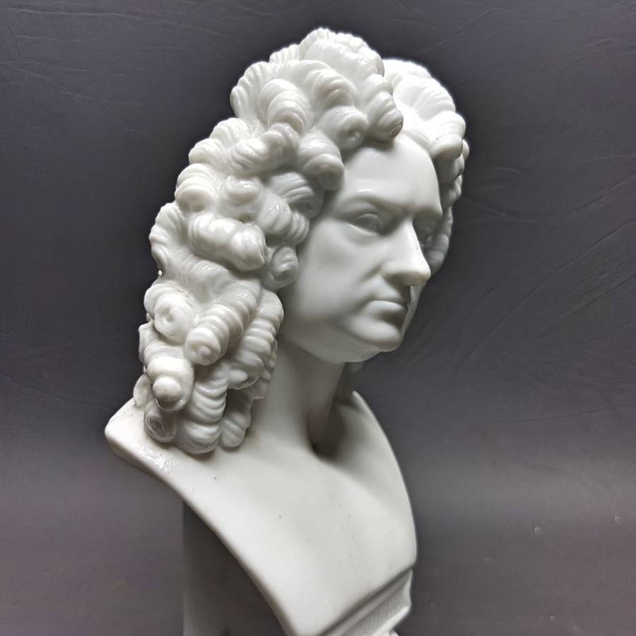 RARE!!! Highly Detailed German White Porcelain "Handel" Bust Paperweight!!! (160mm Tall )