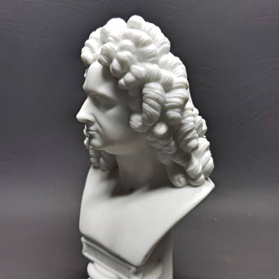 RARE!!! Highly Detailed German White Porcelain "Handel" Bust Paperweight!!! (160mm Tall )