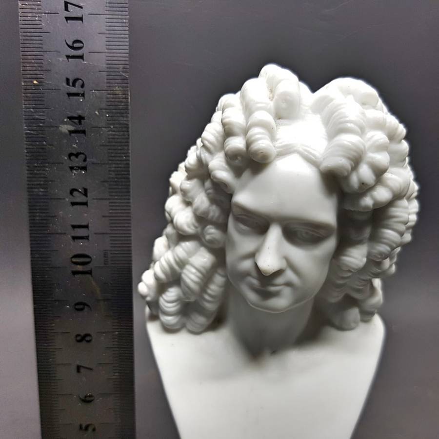 RARE!!! Highly Detailed German White Porcelain "Handel" Bust Paperweight!!! (160mm Tall )