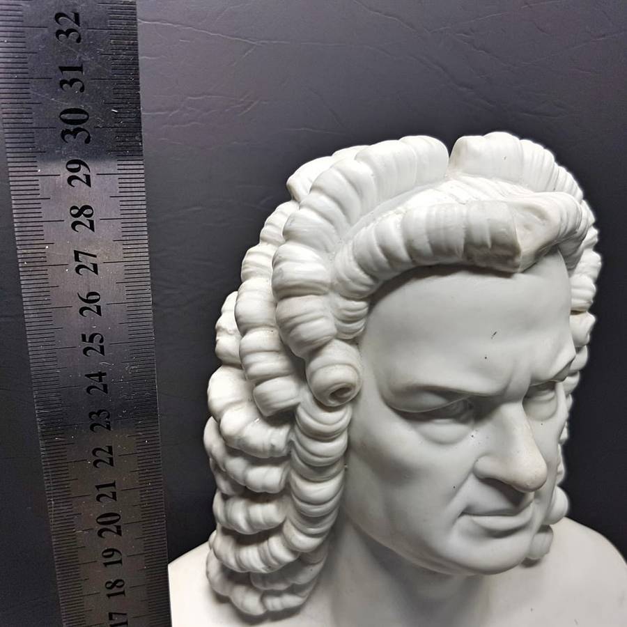 RARE!!! LARGE Highly Detailed German White Porcelain "J.S Bach" Bust!!! (300mm Tall )