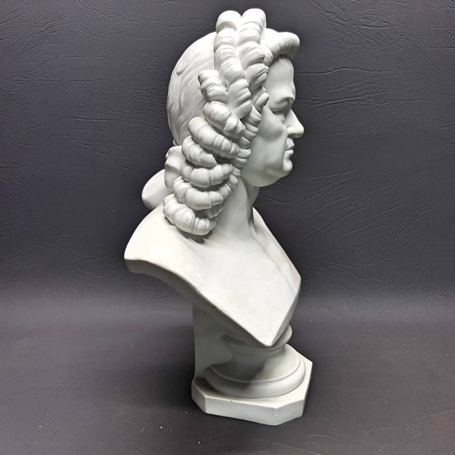 RARE!!! LARGE Highly Detailed German White Porcelain "J.S Bach" Bust!!! (300mm Tall )