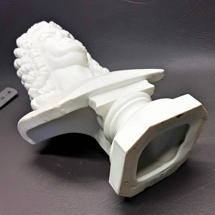RARE!!! LARGE Highly Detailed German White Porcelain "J.S Bach" Bust!!! (300mm Tall )