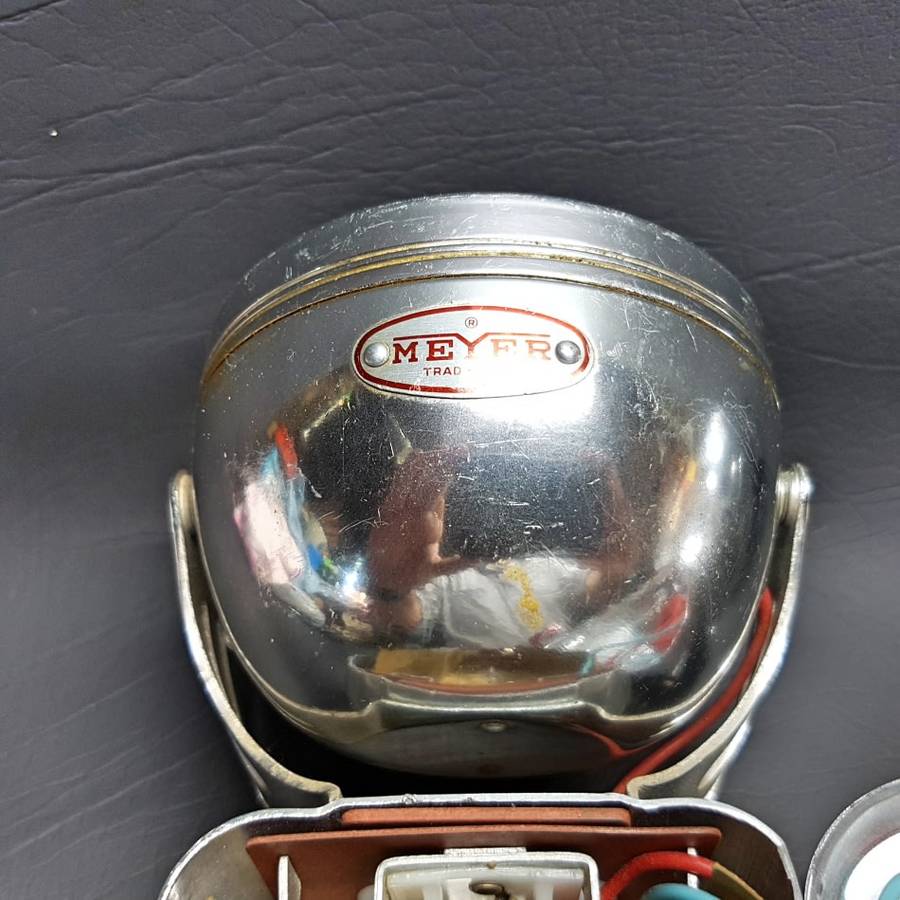 RARE!!! Two Original Chrome 1950's Meyer Trade Mark Signal/Miners Lamps!!! (Bid Per Lamp)