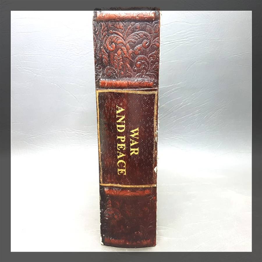 Original Leather Cover "War and Peace" Book Place Holder and Box!!!