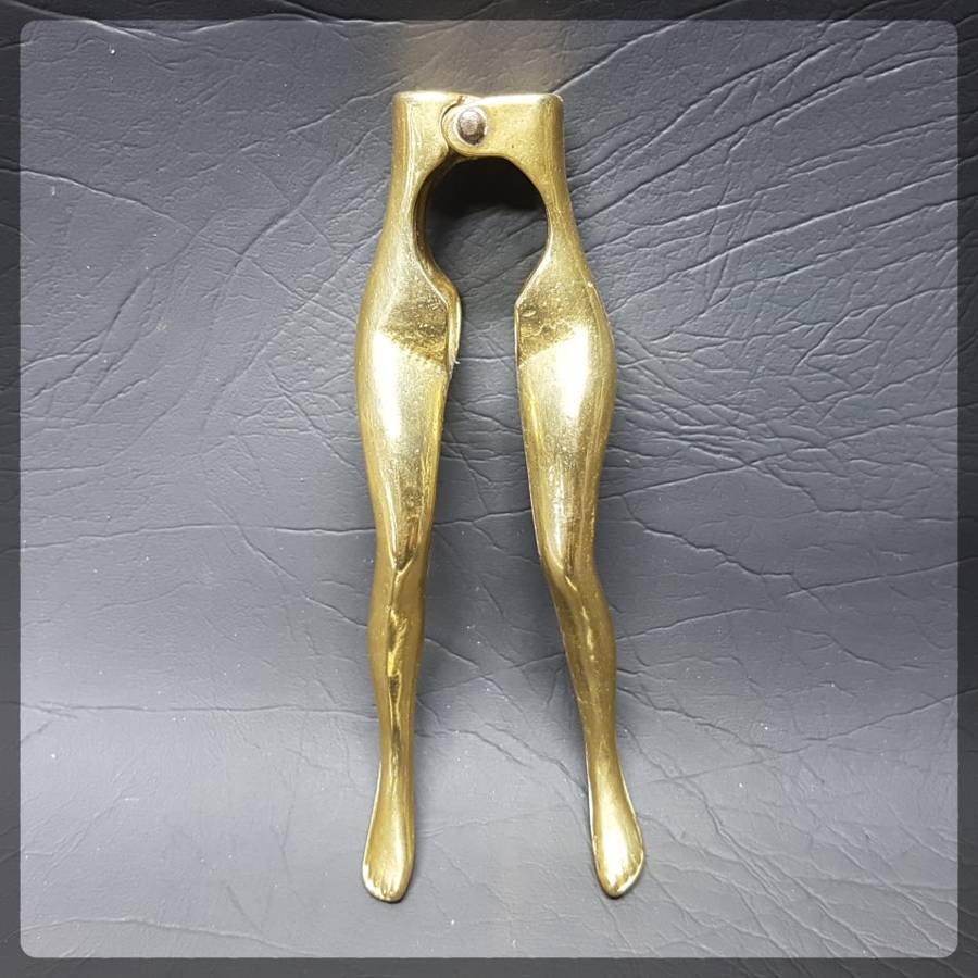 RARE!!! Solid Cast Brass "Sexy Legs" Nut Cracker!!!