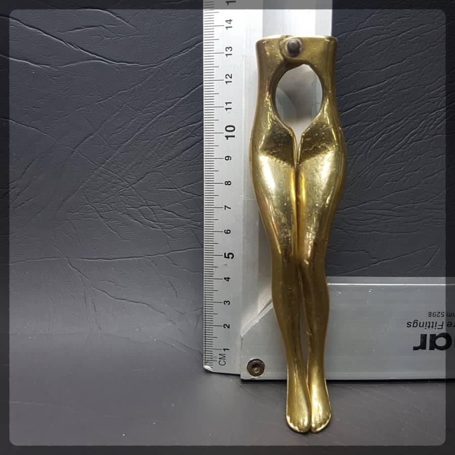 RARE!!! Solid Cast Brass "Sexy Legs" Nut Cracker!!!