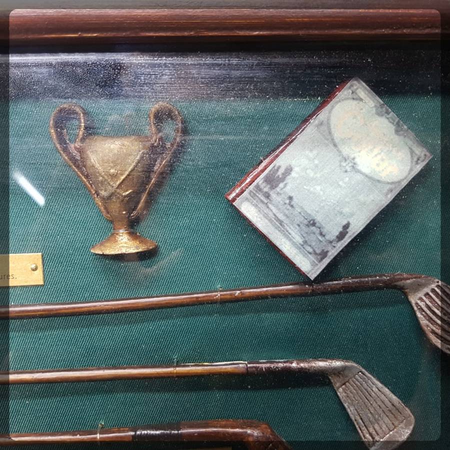RARE!!! Vintage Wood and Glass Framed History of Golf!!!