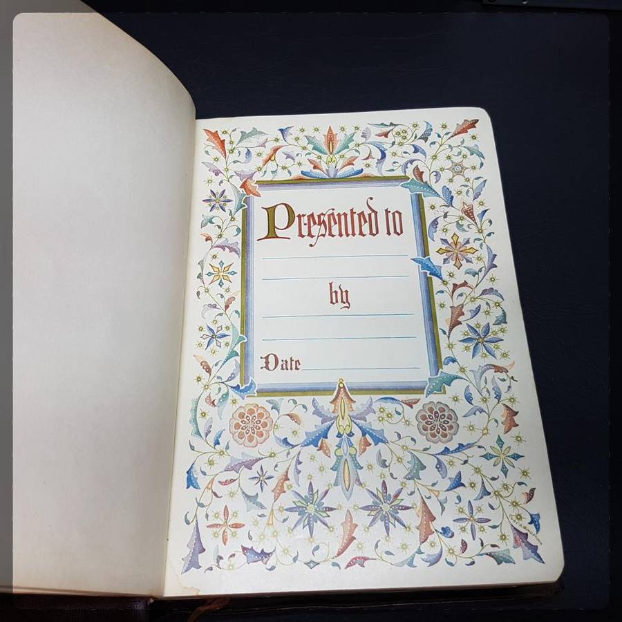 Large Leather Bound 1950's Illustrated Holy Bible!!!