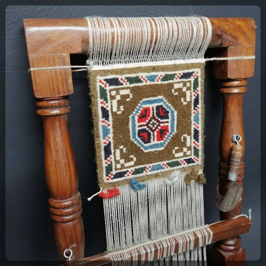 RARE!!! Authentic Vintage Middle Eastern Mini Carpet Weaving Loom and Tools!!!