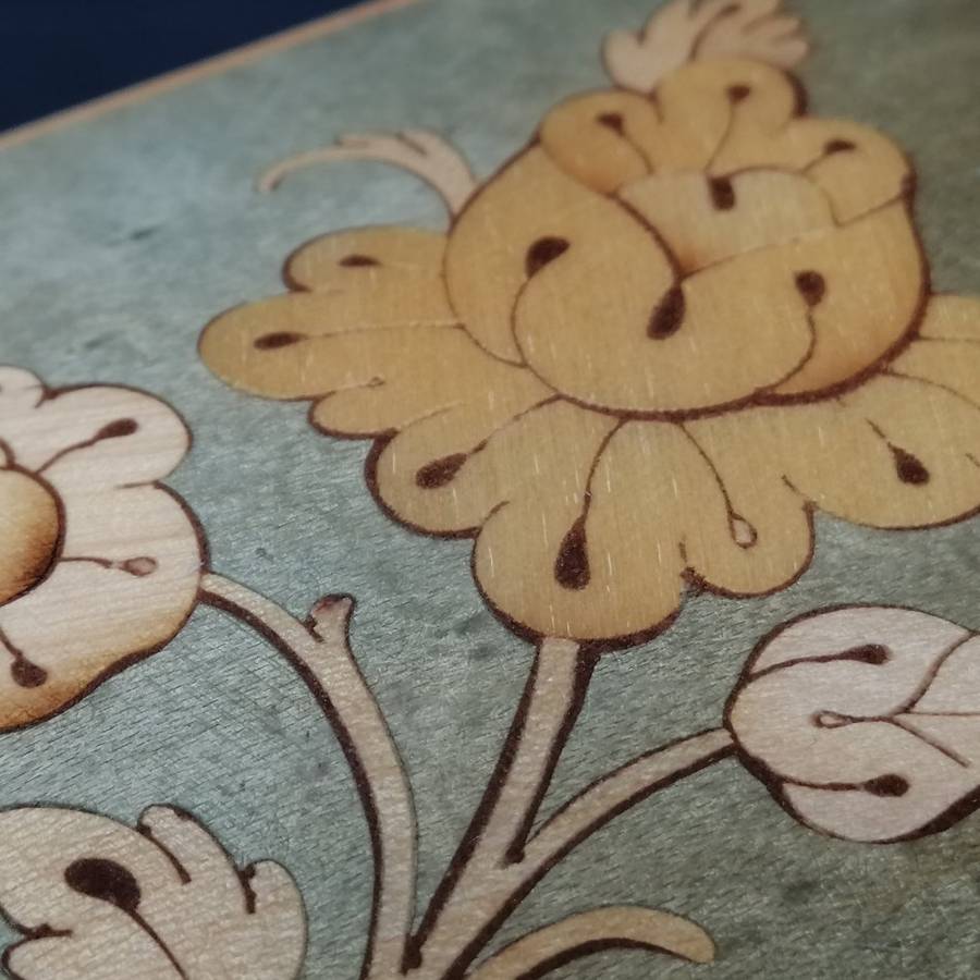 RARE!!! Handcrafted Wood Inlay Trinket Music Box Made In Italy!!! WORKING!!!