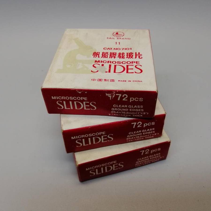 Three Full Boxes of Sail Brand Microscope Slides!!!!