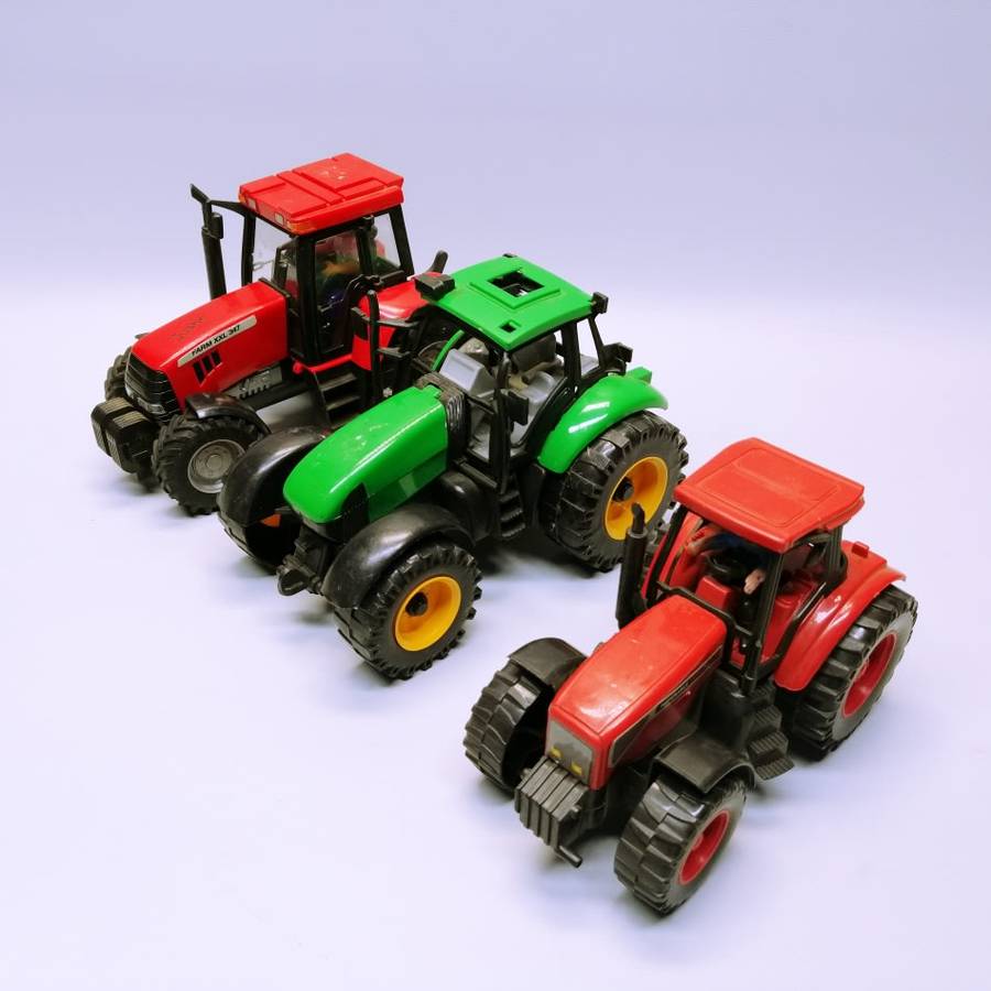 THREE Highly Detailed Hard Plastic Friction Toy Tractors!!! (Bid for all Three)