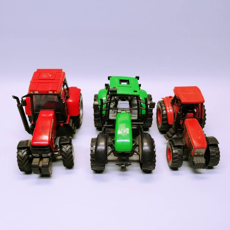 THREE Highly Detailed Hard Plastic Friction Toy Tractors!!! (Bid for all Three)