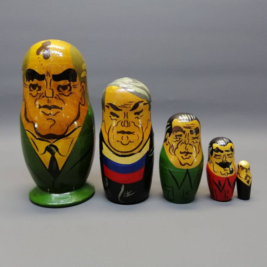 Original Hand Crafted Hand Painted 5 Level Russian Nesting Doll!!!