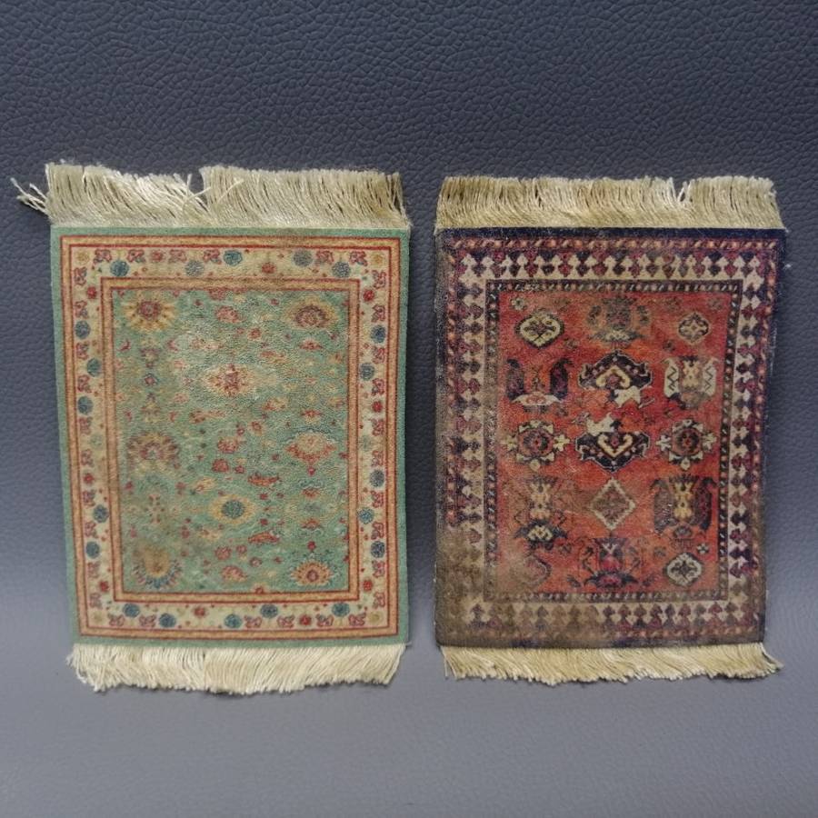 Two Original Persian Carpet Drink Coasters!!!