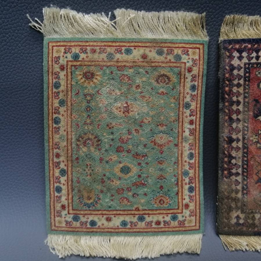 Two Original Persian Carpet Drink Coasters!!!
