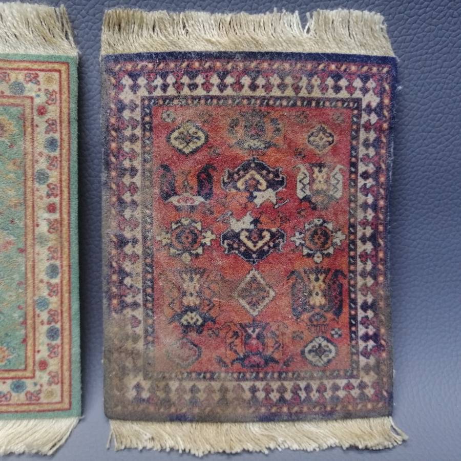 Two Original Persian Carpet Drink Coasters!!!