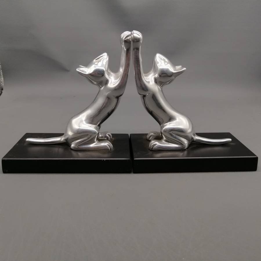 Two Original Kaleidoscope Cat Themed Pewter Book Ends!!!