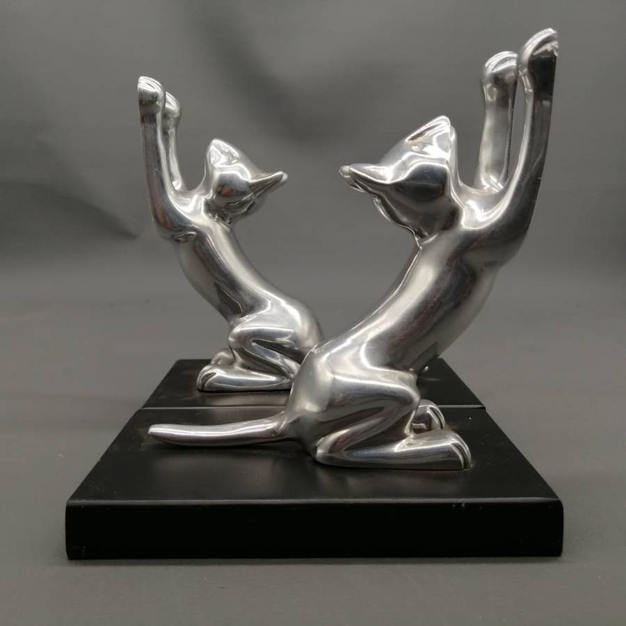 Two Original Kaleidoscope Cat Themed Pewter Book Ends!!!