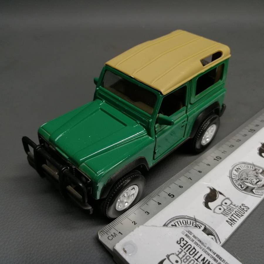 Original 1996 Die Cast Metal New Ray Green Land Rover Defender Scale 1:32
