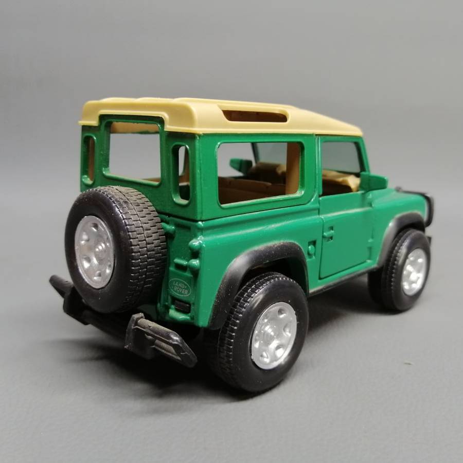 Original 1996 Die Cast Metal New Ray Green Land Rover Defender Scale 1:32