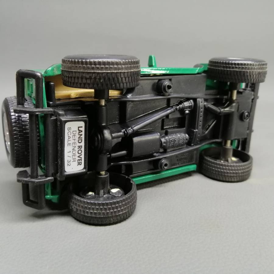 Original 1996 Die Cast Metal New Ray Green Land Rover Defender Scale 1:32