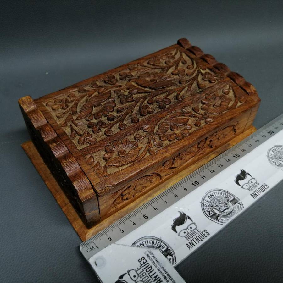 Vintage Highly Detailed Hand Crafted Rosewood Letter Box!!!