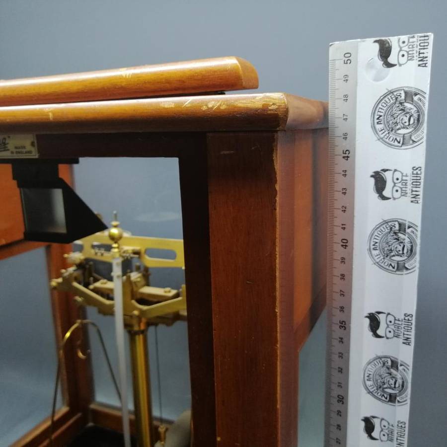 RARE!!! LARGE Antique Oertling English Scientific Wood Boxed Scale !!!