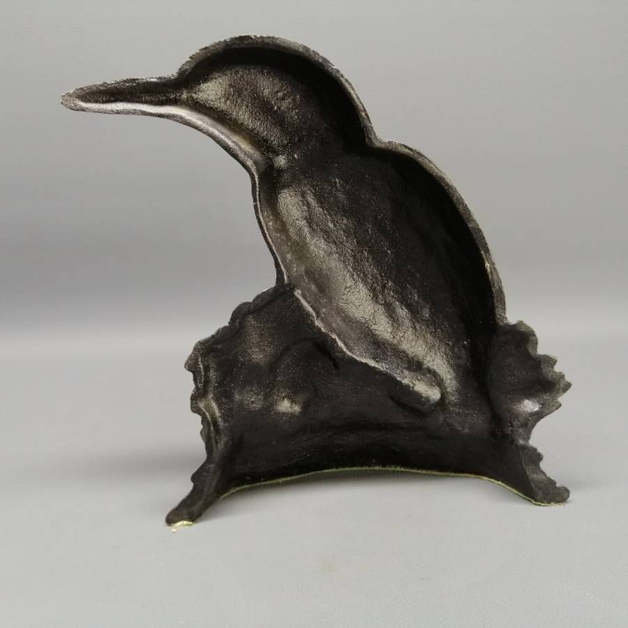 Large Cast Iron King Fisher Door Stop!!!
