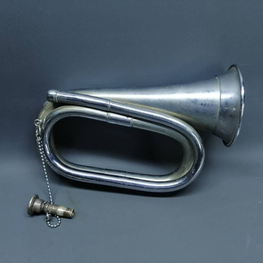 Original Vintage Silver Metal Bugle!!!