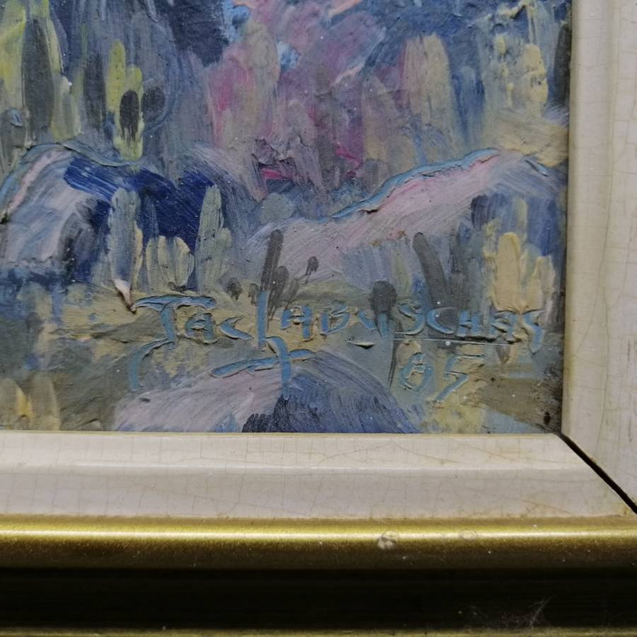 Original Framed Oil on Board J Labuschagne 1965 Landscape!!! 360 x 500