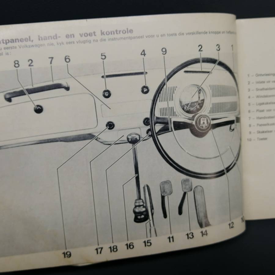Original Vintage 1970 Volkswagen English and Afrikaans Beetle 1300 and 1600 Sedan Manual!!!