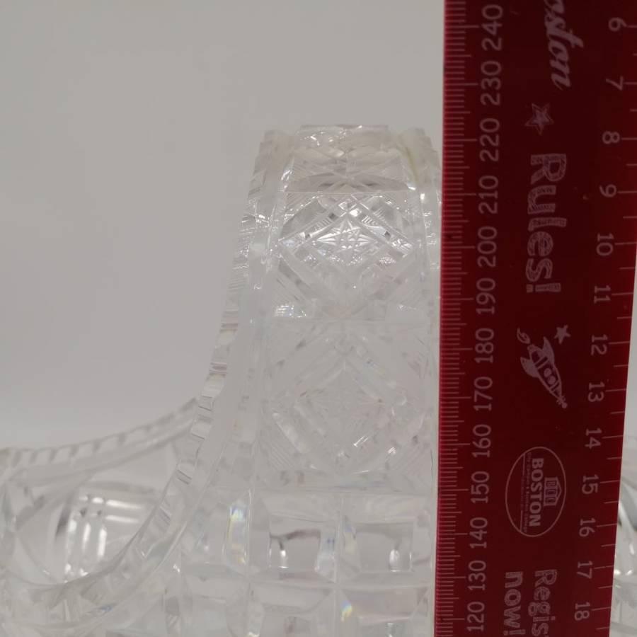 Exquisite!!! LARGE Vintage Cut Crystal Flower Bowl!!!