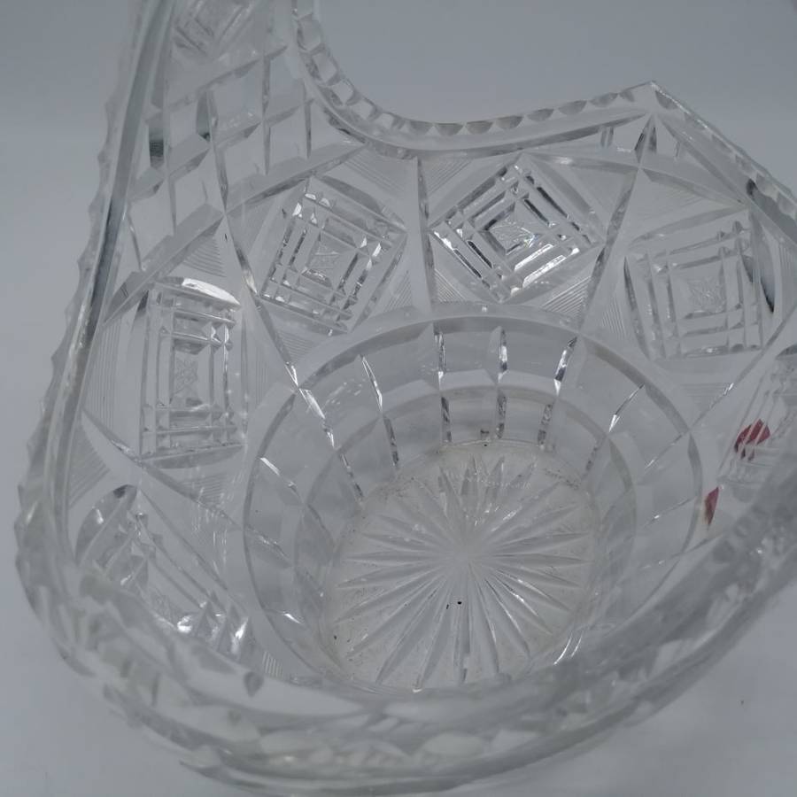 Exquisite!!! LARGE Vintage Cut Crystal Flower Bowl!!!