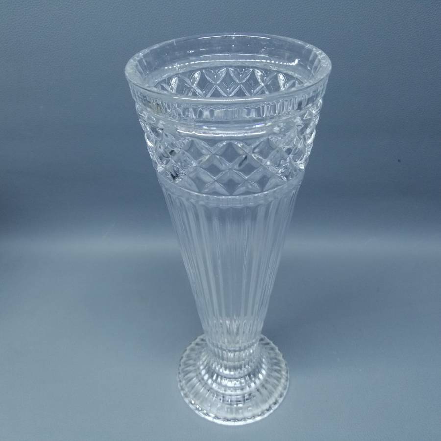 Exquisite!!! LARGE Vintage Crystal Tall Flower Vase!!!