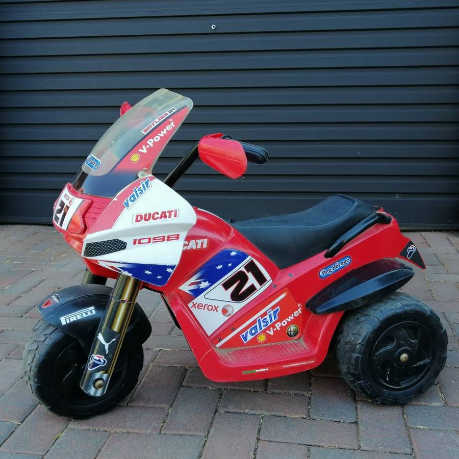 WOW!!! Original Peg-Perego Ducati Battery Operated Motorbike!!! Working!!! (Own Charger Needed)