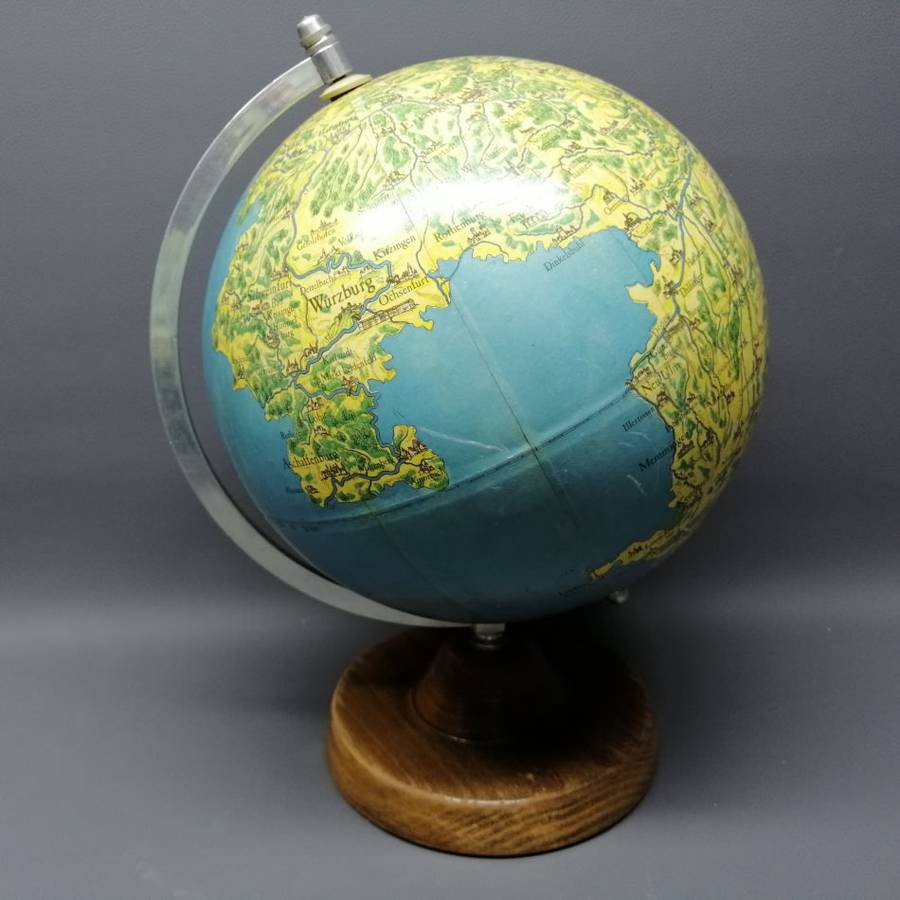 SUPER RARE!!! Original Vintage German History Globe!!! Only Germany On The Globe!!!