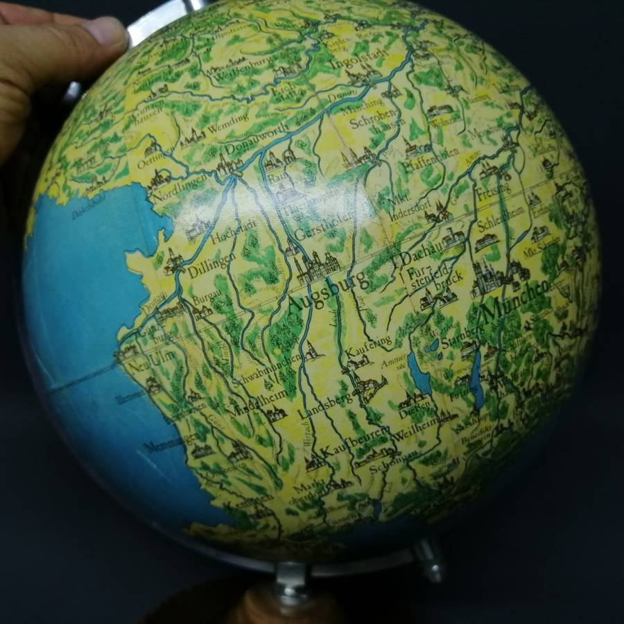 SUPER RARE!!! Original Vintage German History Globe!!! Only Germany On The Globe!!!