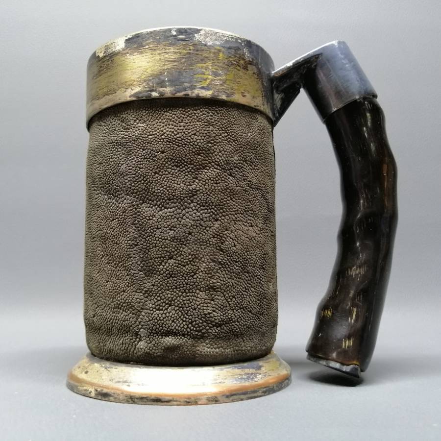 Vintage Silverplate, Horn and Hyde Tankard!!!