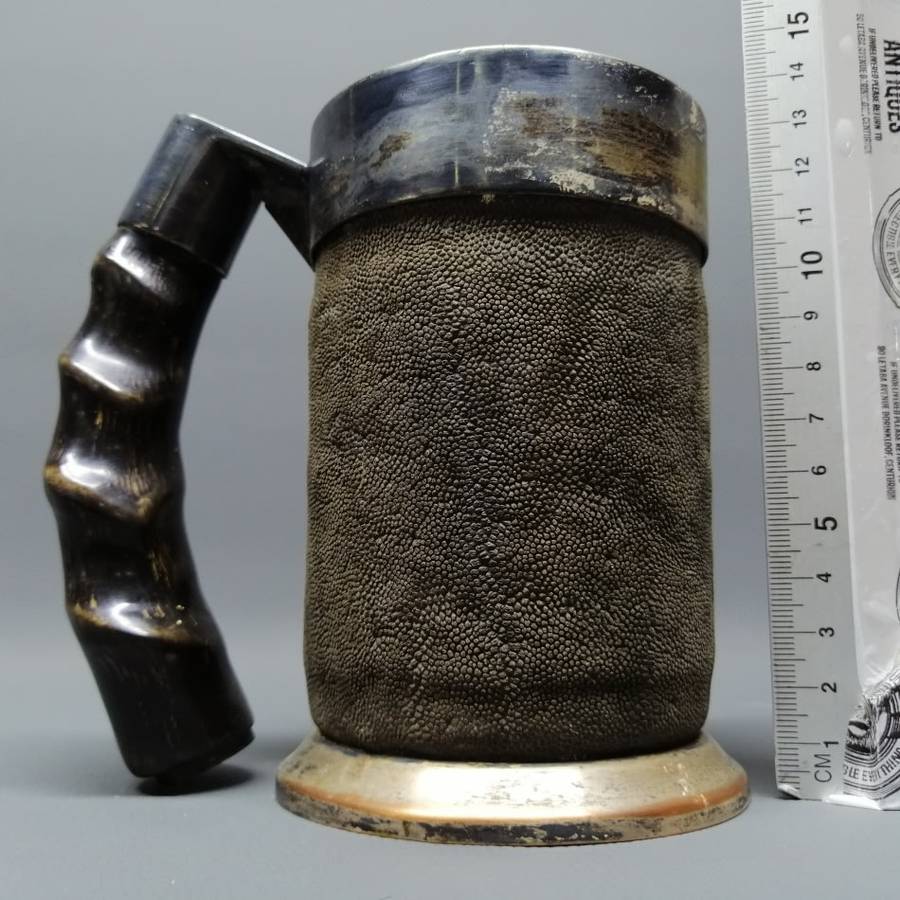Vintage Silverplate, Horn and Hyde Tankard!!!