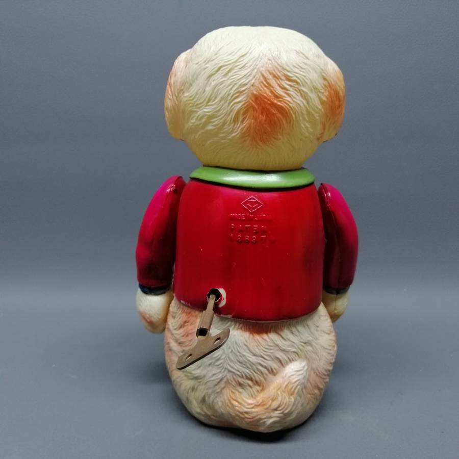 SUPER RARE!!! Original Vintage 1940's Japanese Celluloid Barking Bull Dog Wind Up Doll!!!